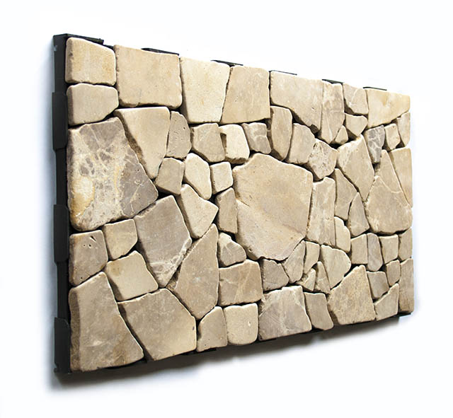 Mosaic Interlocking Garden Tile from Indonesia for Pool Interlocking Garden Tile Cappucino Stone from Indonesia