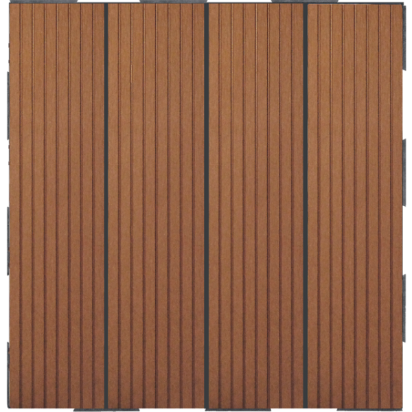Garden Tile 30×30 cm – Rustic Brown Composite