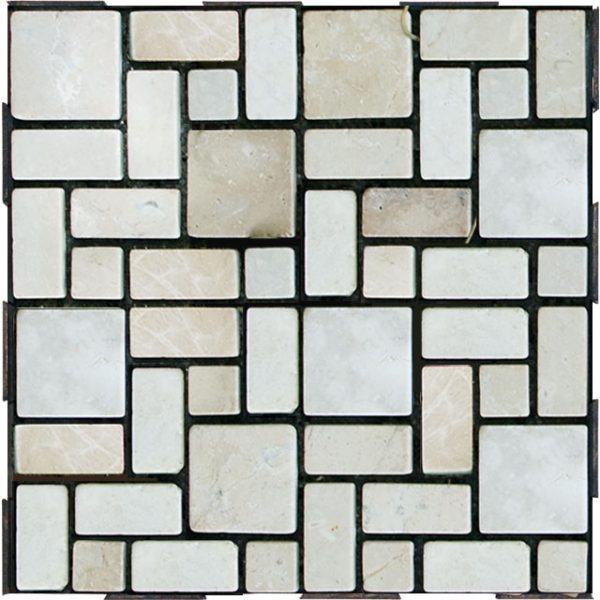 Garden Tile 30×30 – Patchwork Mix Cappuccino White