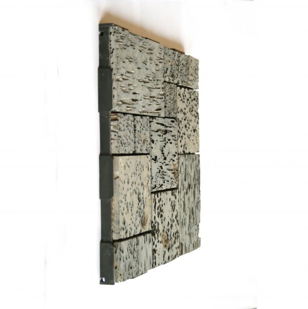 Lava Stone Patchwork 30x30 Garden Tile from the side